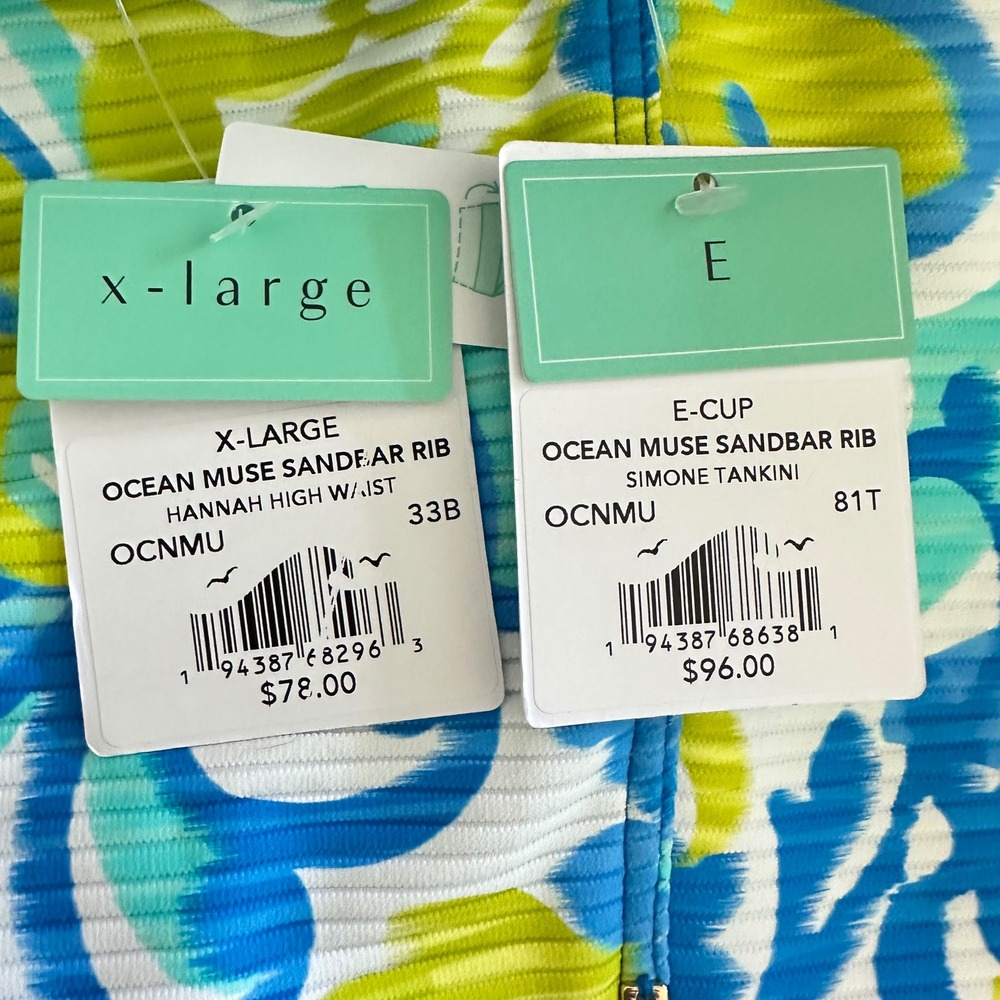 Sunsets Ocean Muse Simone Tankini E-Cup & Hannah High Waist Bottom Set XL NEW - Picture 12 of 14